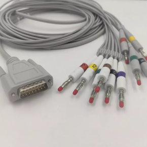 EKG cables for Nihon Kohden Cardiofax-Q ECG-9110K , ECG-9620P/9020/9130k